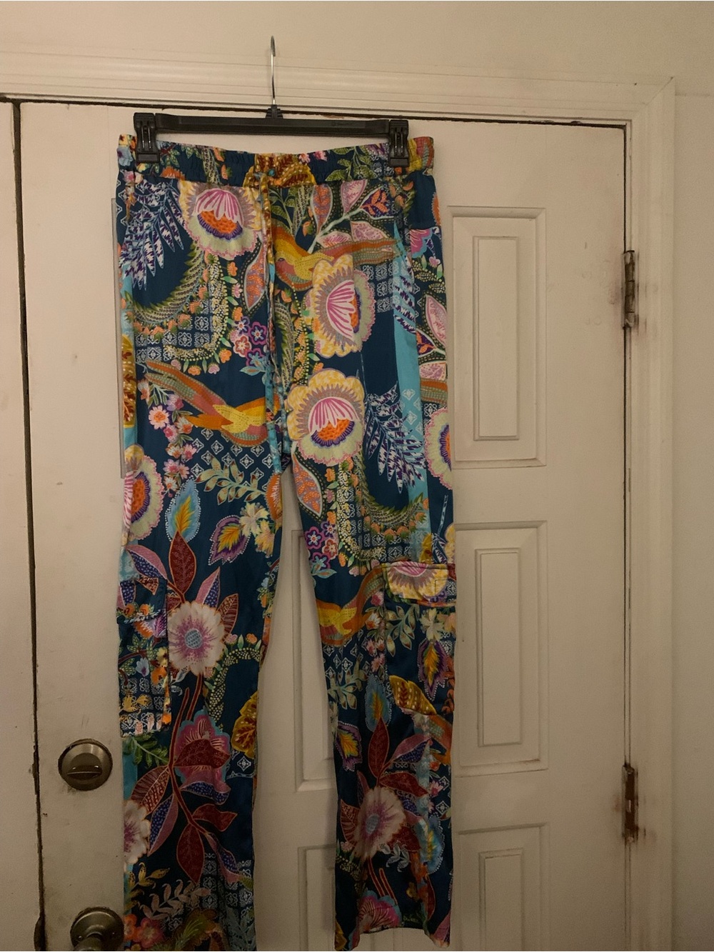 Men's Teal Floral Print Lounge Pants